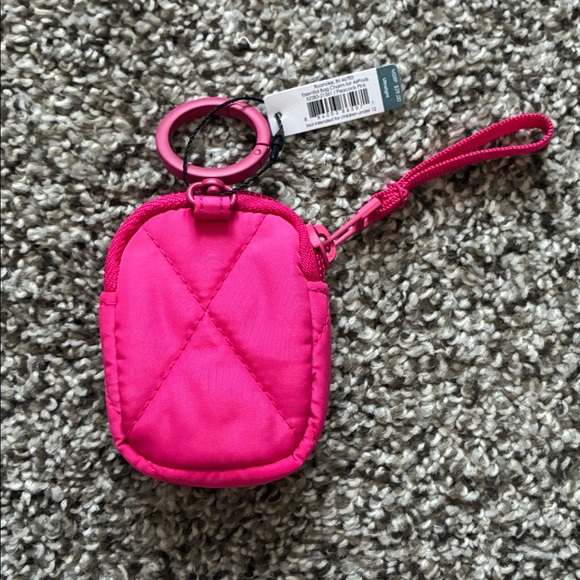 🎁 Vera Bradley PEACOCK PINK Bag Charm for AirPods - Picture 2 of 3